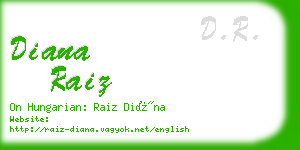 diana raiz business card